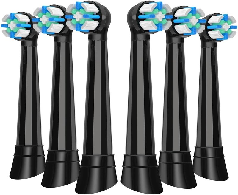 Oral-B IO Electric Toothbrush Replacement Heads - Deep Clean Brush Heads | 6 Black