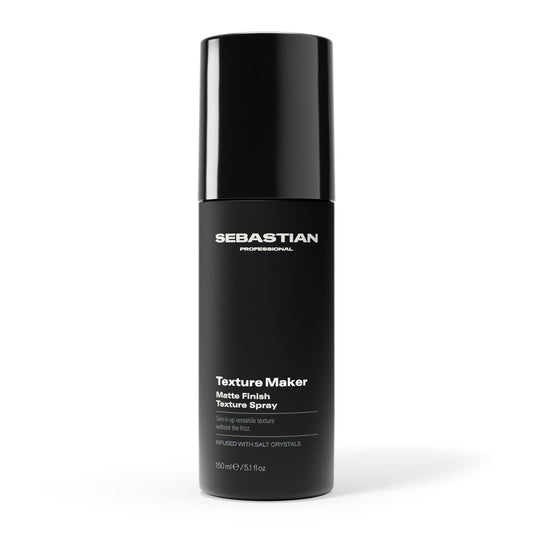 Sebastian Professional Styling Texture Maker Spray | Lightweight Hair Texturizer Spray with Medium Hold & Matte Finish | Non-Aerosol Hairspray with Sea Salt | 5.07 fl oz | Packaging May Vary
