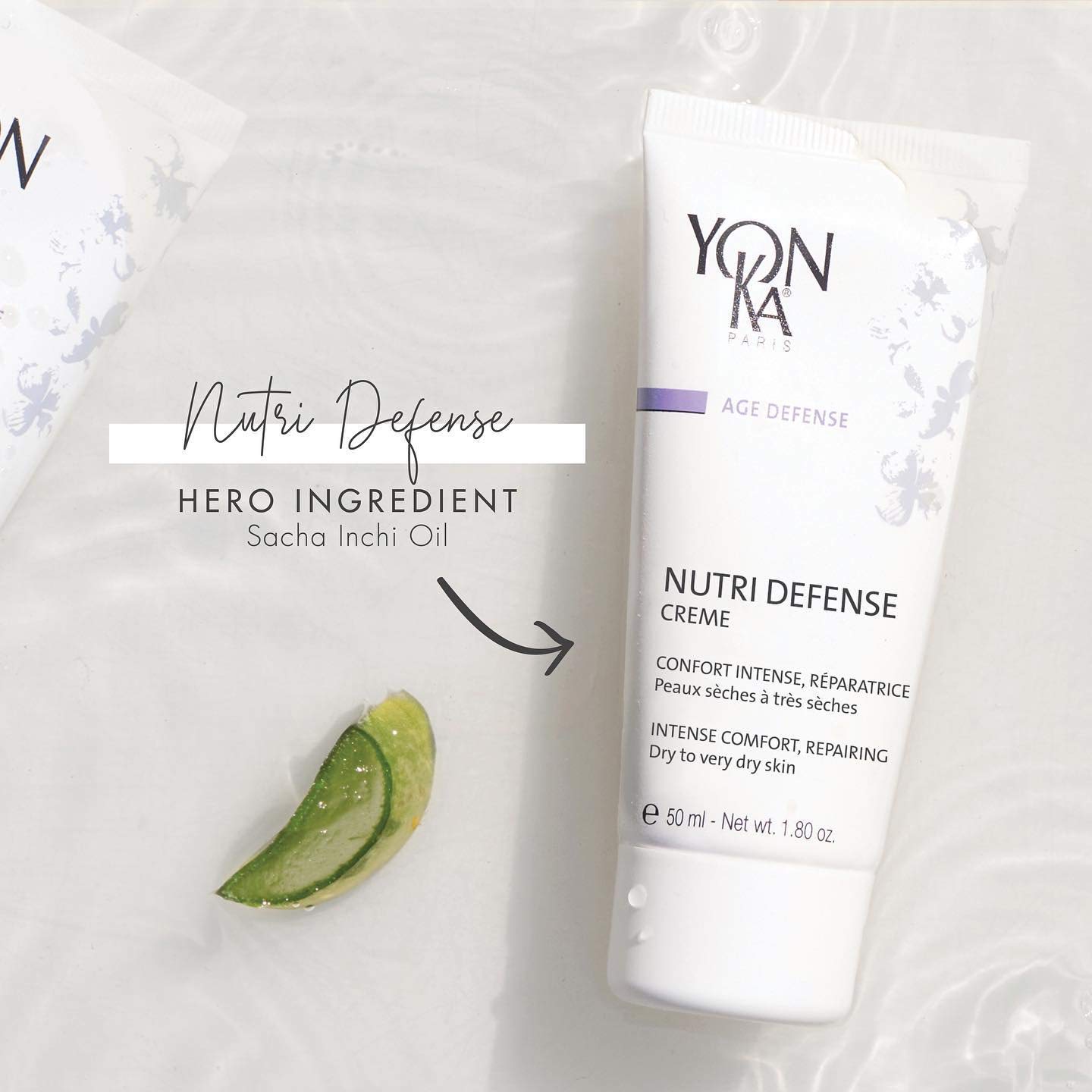 Yon-Ka Nutri-Defense Creme | Nourishing Dry Skin Facial Moisturizer | Rich Shea Butter Treatment Cream with Prebiotics and Probiotics| For Dry and Sensitive Skin | Paraben-Free | 0.53 oz