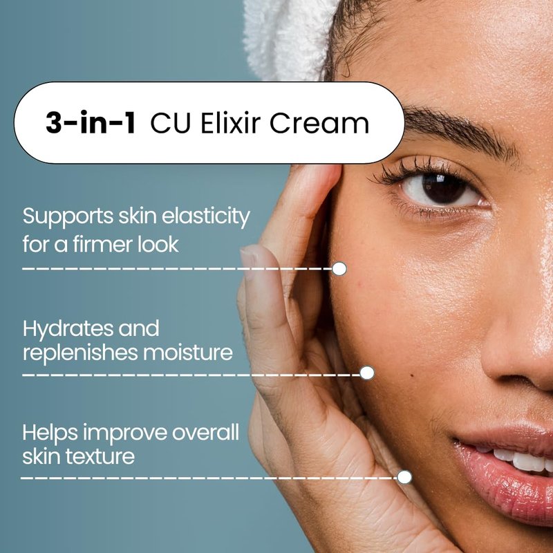 BioWell Labs CU Elixir Cream – Moisturizing & Hydrating Neck & Face Cream | Daily Use Ointment for Smooth, Radiant Skin | 1.7 fl. oz.