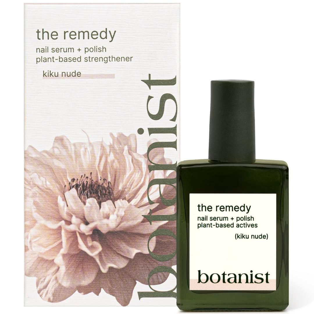 Botanist The Remedy Nail Strengthening Polish - Non-Toxic, Vegan Formula for Damaged Nails | 84% Plant-Based (Nude)