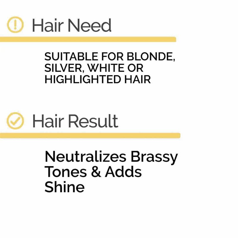 NOVEX Cool Blonde Purple Toning Shampoo - Neutralizes Brassiness with Acai Extract & Ceramides | 10.1oz (300ml)