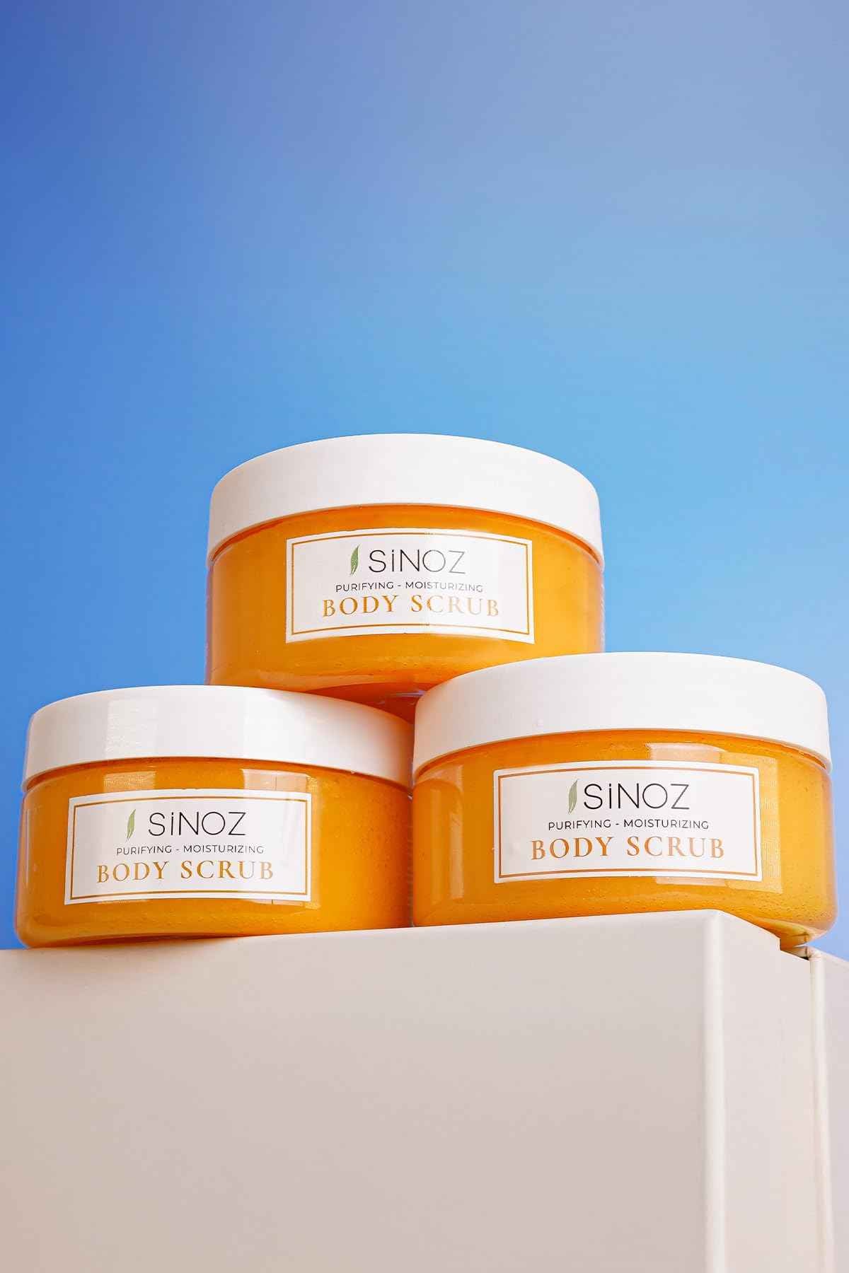 Sinoz Gold Aura Body Scrub | Gentle Exfoliating Treatment for Radiant, Smooth Skin | Removes Dead Cells & Impurities | Travel Size | 0.66 Ounce (Pack of 1)