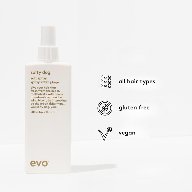 EVO Salty Dog Salt Spray - Beachy Texture & Volume for Natural Matte Hair | 4.2 oz