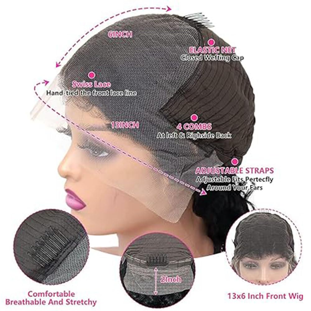 Bafamiya Highlight Brown Human Hair Wig P4/30 Curly Wave Lace Front Wigs Brown 20 Inch 13x6 Wigs Human Hair 200% Density Real Pre Plucked Brazilian Hair For Black Women