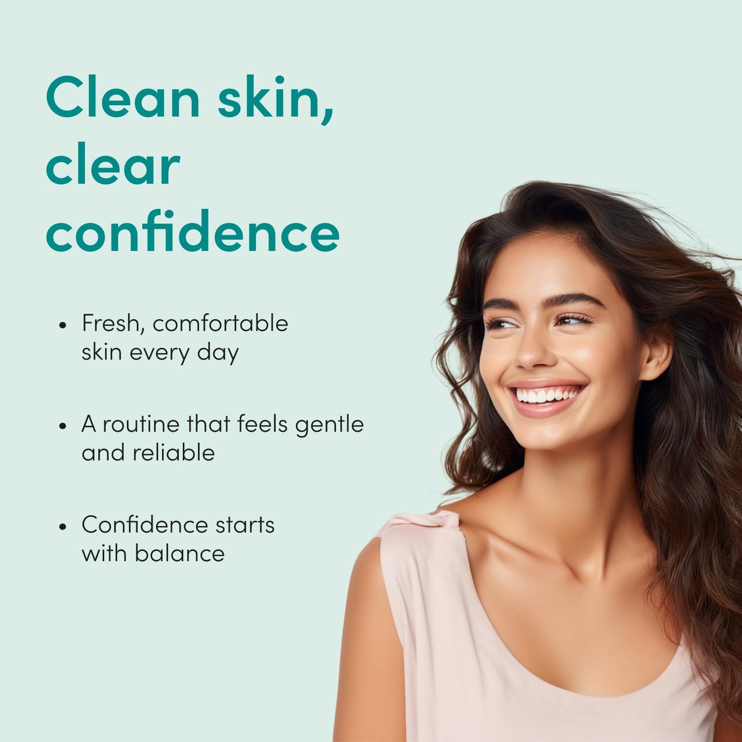 hers Clear Waters Facial Cleanser - Hyaluronic Acid, Squalane, & Green Tea Extract - Hydrating Face Wash for All Skin Types - pH Balanced & Paraben-Free - 6.8 Fl Oz