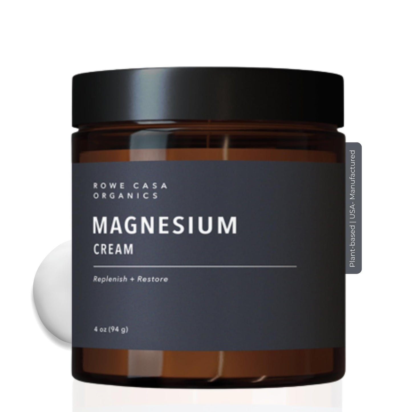 Rowe Casa Organics Natural Magnesium Cream with Raw Shea Butter and Pure Essential Oils – Hydrating & Nourishing Topical Magnesium Body Lotion for Skin Conditioning – 4 Fl Oz