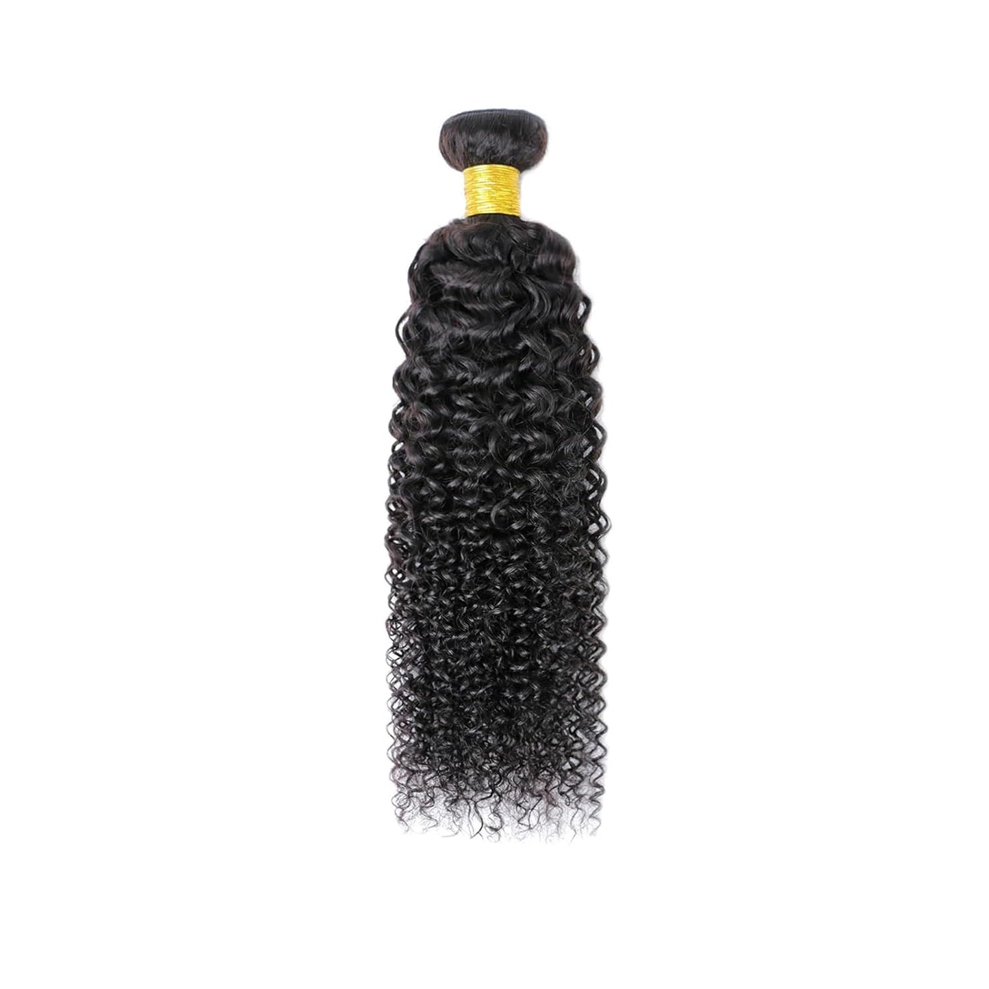 Color #1B Human Hair Bundles Natural Black Curly Wave Single Bundle Human Hair 26 Inch Double Weft Grade 12A Unprocessed Virgin Remy Hair Extension