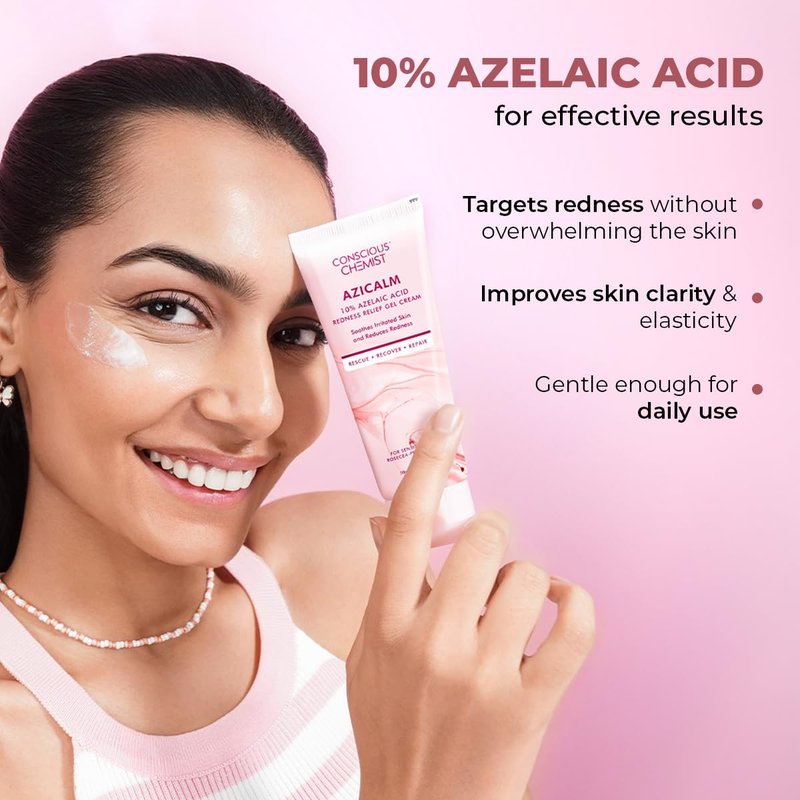Conscious Chemist® 10% Azelaic Acid Cream 50g | Face Moisturizer for Acne-Prone Skin, Redness Relief & Irritation | For Men & Women | All Skin Types | Azicalm