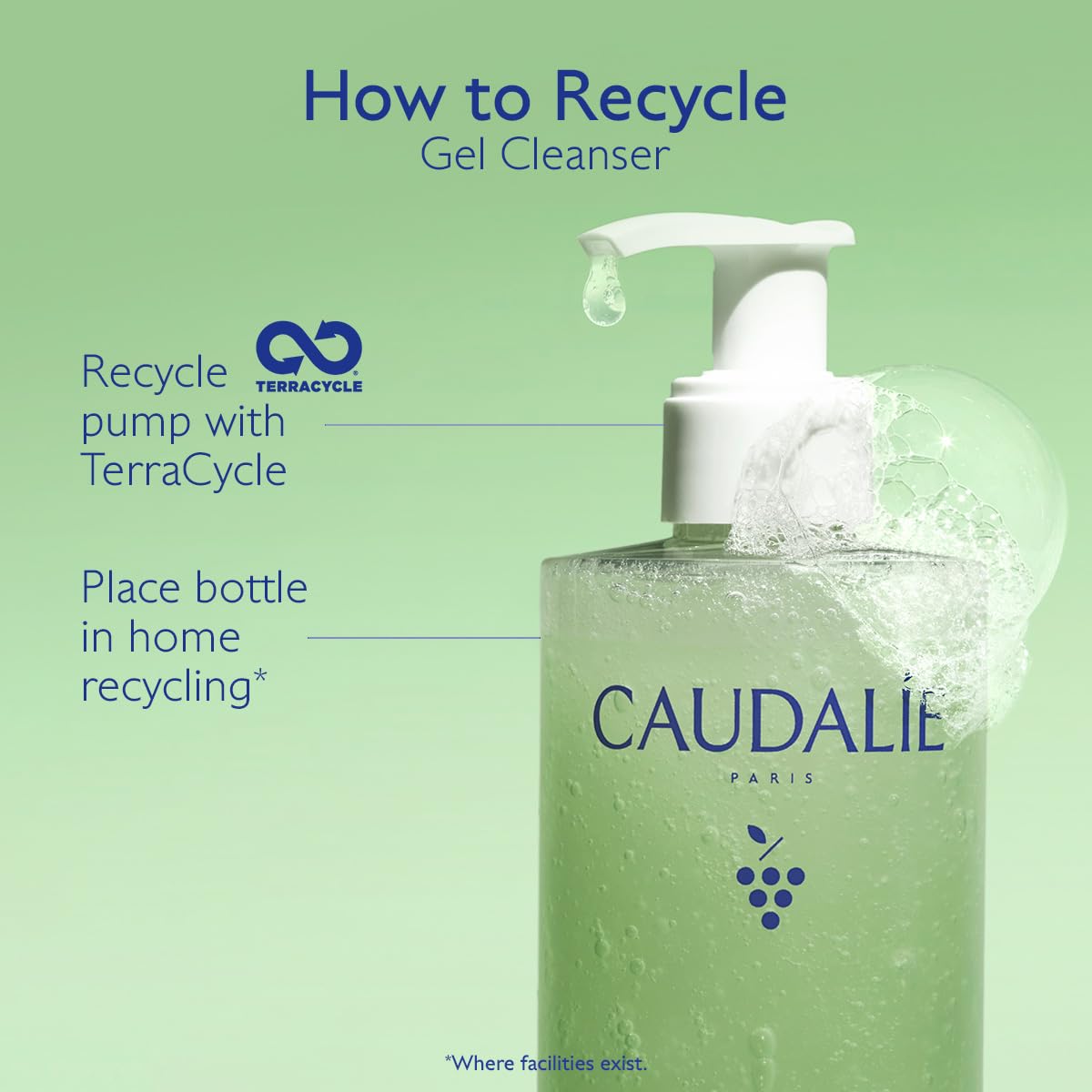 Caudalie Vinopure Salicylic Acid Cleanser - Pore Purifying Gel for Clear Skin