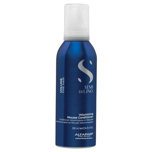 ALFAPARF MILANO Semi di Lino Volumizing Mousse for Fine Hair - Adds Volume, Body, and Conditions - Frizz Control - Light Foam Styling Mousse - Thickens and Nourishes (6.76 fl oz)