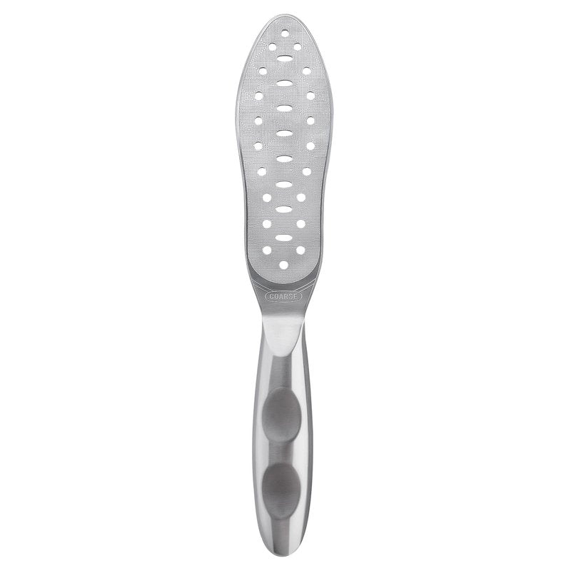 Foot File Callus Remover Stainless Steel Double Sided Foot Scraper, Foot Rasp for Dry and Wet Skin, Pedicure Tool for Feet Hard Skin and Cracked Heels