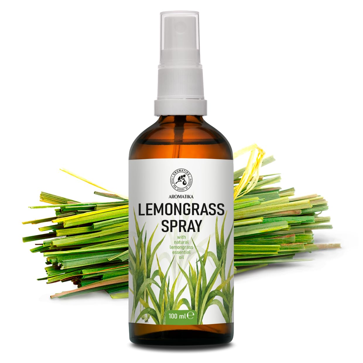 Lemongrass Aromatherapy Spray with Natural Lemongrass Essential Oil 3.4 Fl Oz - Room Mist - Air Freshener - Summer Scent - Great for Yoga - Pillow & Linen Spray - Relaxation