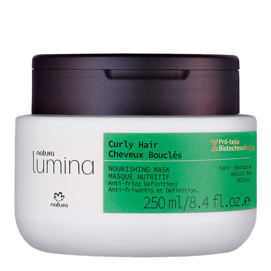 natura - Lumina Curly Hair Recovery Mask – Deep Hydration, Frizz Control & Curl Definition Treatment | 100% Vegan, Sulfate- & Silicone-Free (250 ml)