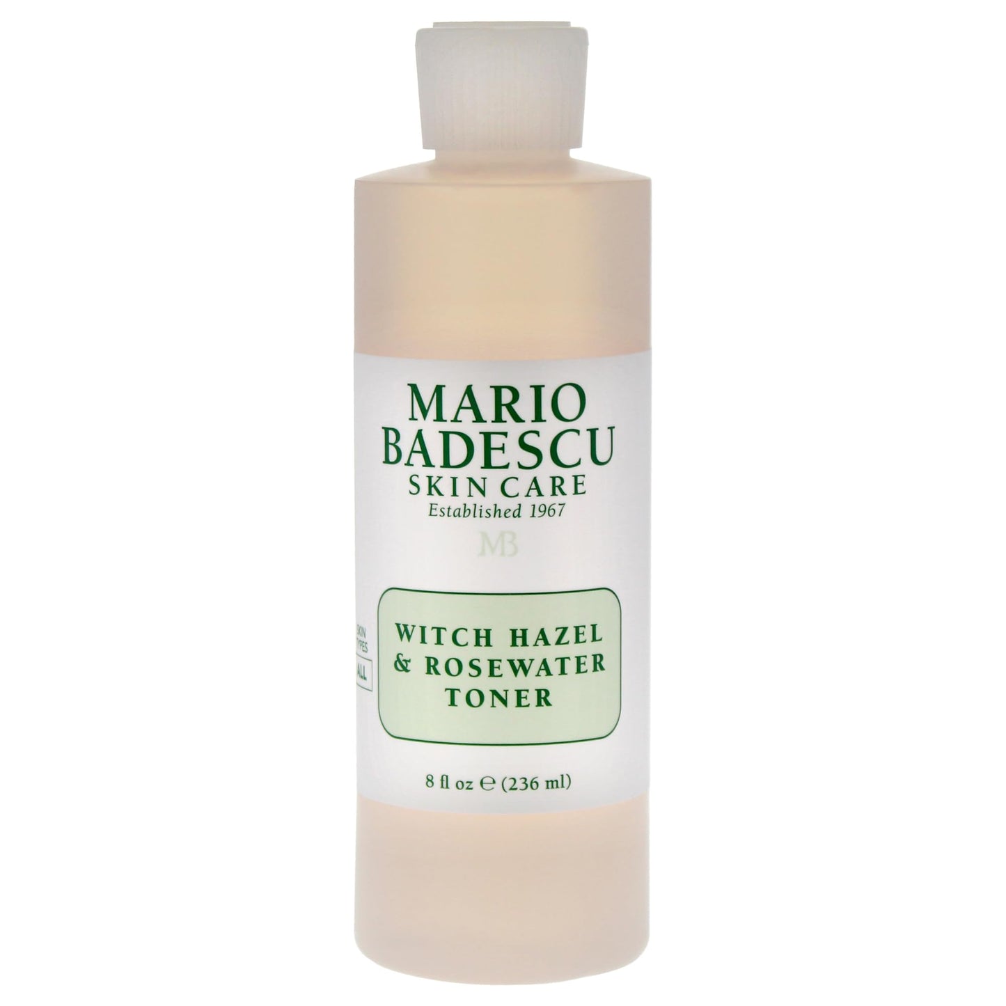 Mario Badescu Witch Hazel & Rosewater Toner for All Skin Types |Alcohol Free Facial Toner that Clarifies and Rejuvenates |Formulated with Witch Hazel & Rose Extract| 8 FL OZ