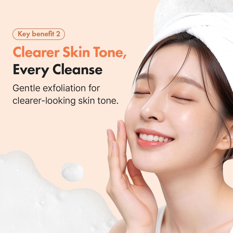 Hanskin Vitamin C Glow Powder Cleanser – Korean Brightening, Exfoliating Face Wash | Papaya Enzyme + Vitamin C for Radiant, Smooth, Even-Toned Skin | Gentle Daily Powder-to-Foam Cleanser | 2.36 fl oz