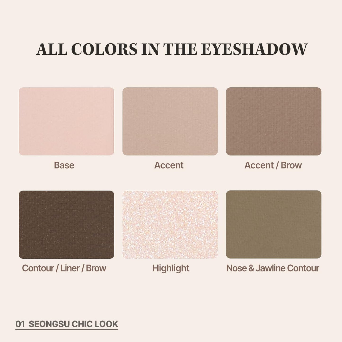 CHOSUNGAH BEAUTY My Magazine Eyeshadow Palette - Cool Mauve Brown, 5 Shadows, All-in-One Matte, Shimmer & Glitter Multi-Texture Palette for Chic Daily & Trendy Looks, 0.25oz