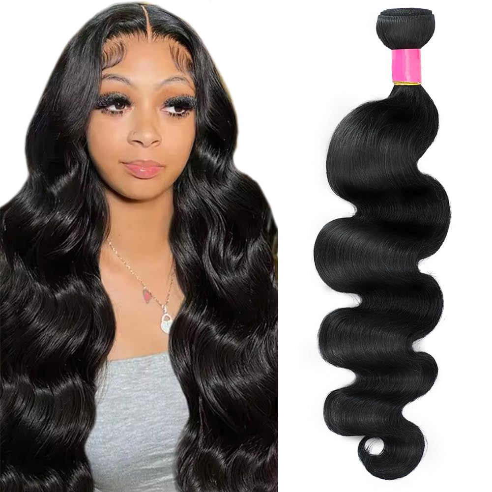 Body Wave Bundles Human Hair Extensions 100% Unprocessed Brazilian Human Hair Bundle Natural Black Hair Extensions 16inch