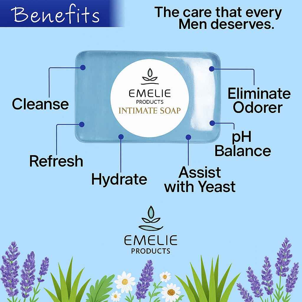 Men’s Intimate Wash (2 Pieces x 100g ) – pH Balanced Foaming Soap for Daily Hygiene – Gentle Genital Cleanser for Odor Control & Freshness – Natural Ingredients Formula for Sensitive Skin