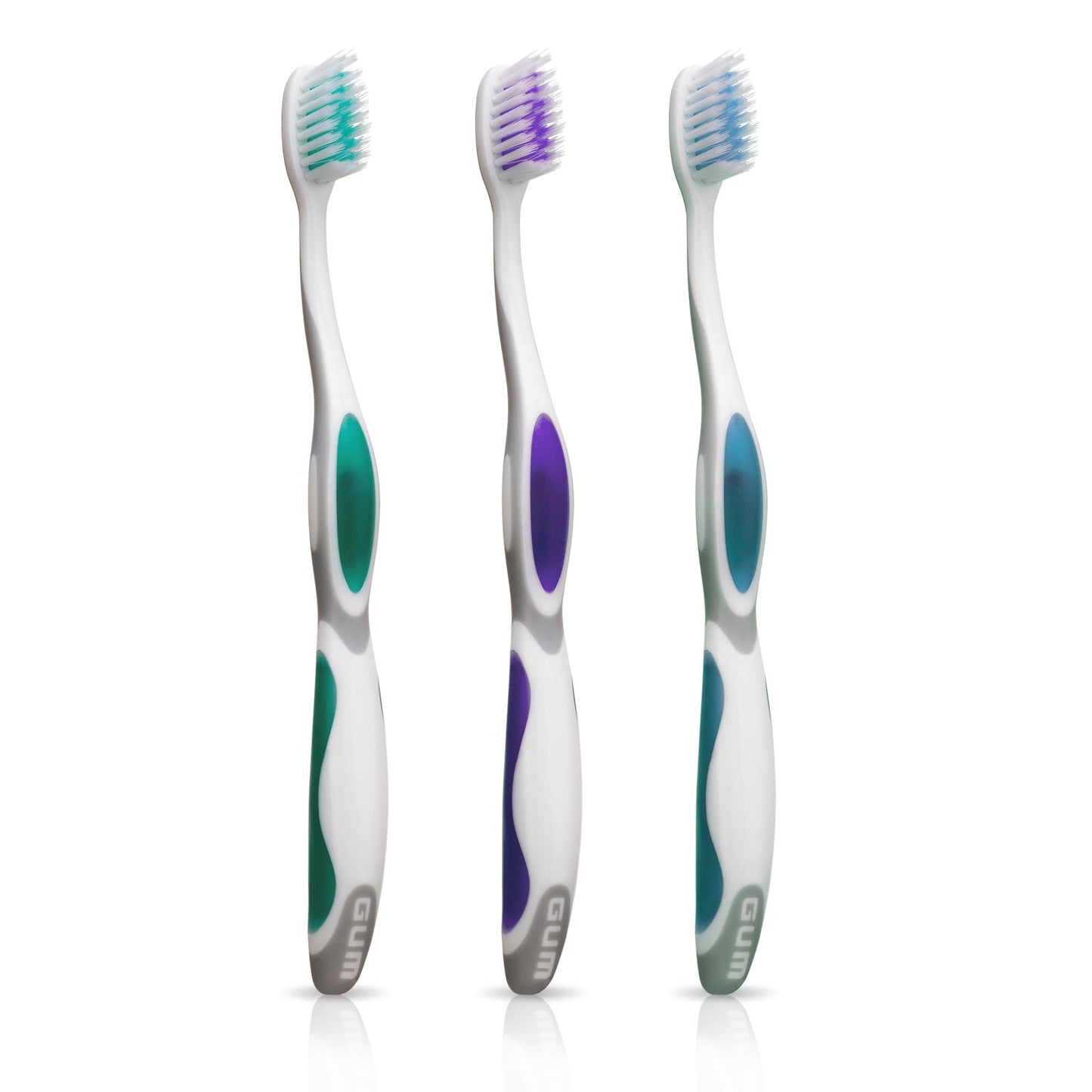 GUM Summit+ Soft Toothbrush, Ultra Fine Tapered Bristles for More Effective Plaque Removal, Extra Soft Toothbrushes for Adults, 10 Count