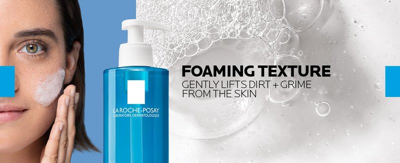 La Roche-Posay Effaclar Purifying Foaming Gel Cleanser - Oily Skin Face Wash with Zinc Pidolate, Alcohol-Free & Oil-Free