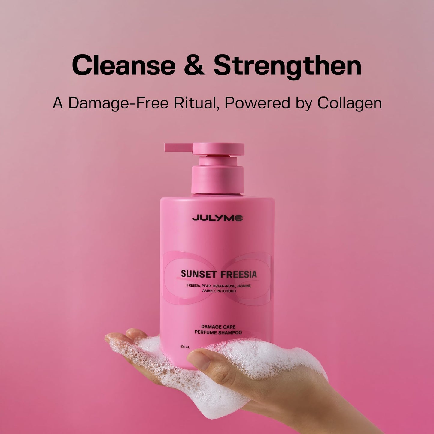 JULYME Perfume Shampoo for Damaged Hair-Sulfate Free, Collagen, Biotin, Volume Care, 500ml (Woody & Musk)