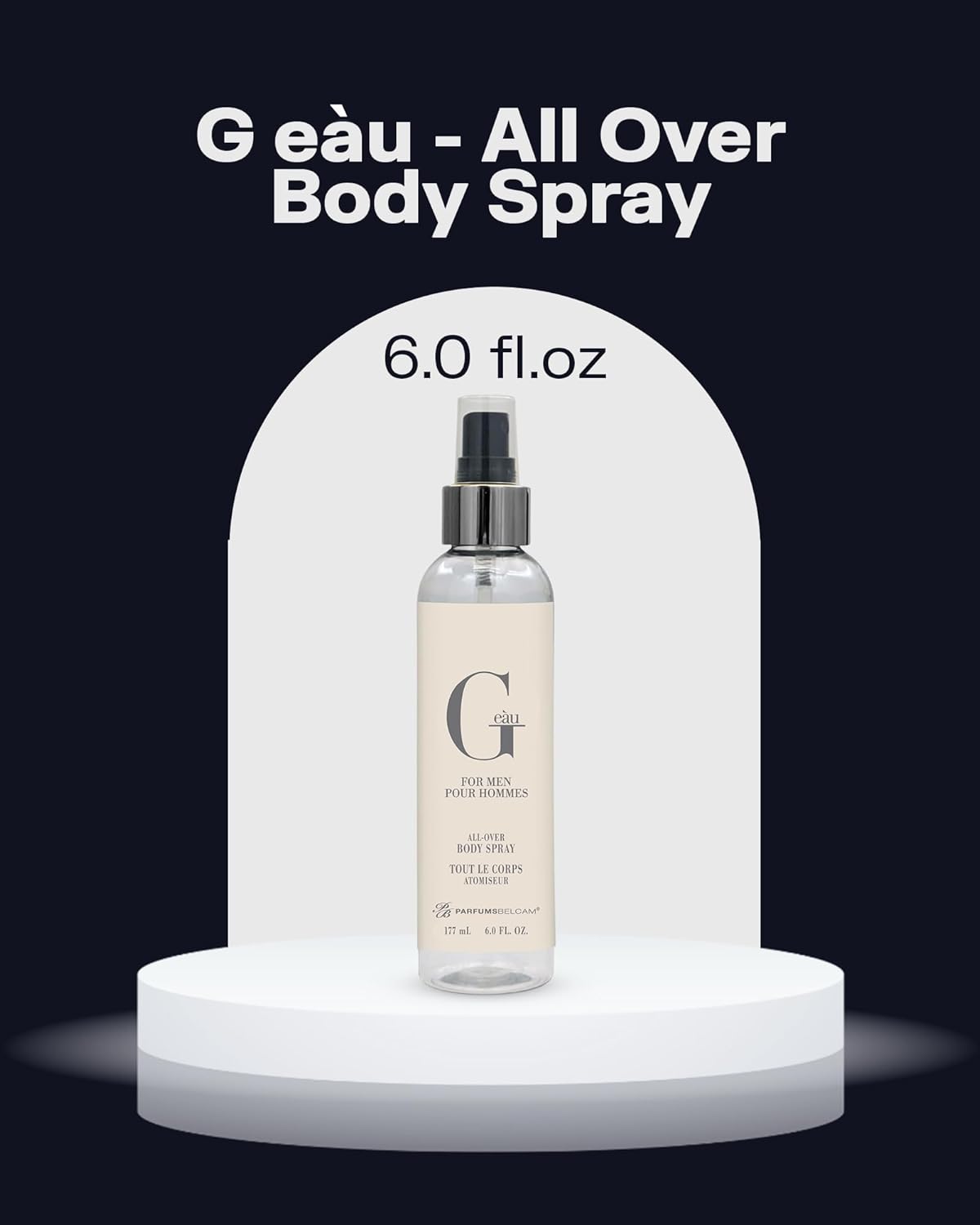PB ParfumsBelcam All Over Body Spray for Men - Fresh Chypre Scent with Bergamot & Cedar | 6 Fl Oz Refreshing Daily Mist
