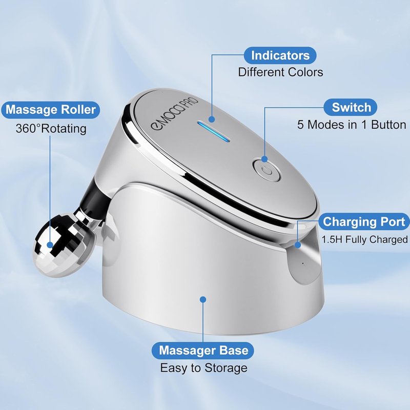 Electric Facial Massager - Gua Sha Vibration Tool for Face & Neck | Skin Lifting Roller for Radiant Glow