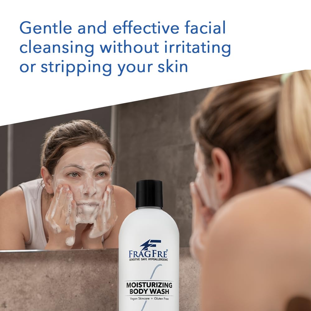 Moisturizing Body Wash - Gentle Sulfate-Free Cleanser for Normal & Sensitive Skin | 16 oz, Unscented, Vegan & Cruelty-Free