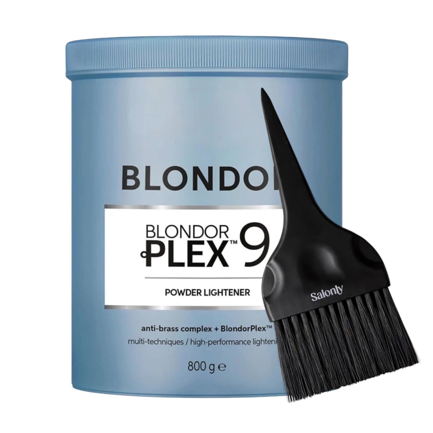 BlonderPlex 9 Lightener Bleach 800 grams + Salonly Tint Brush (2pc Bundle)