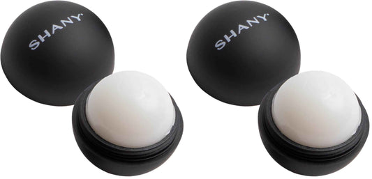 SHANY Lip Balm Sphere - Nourishing Hydrating Lip Balm Lip Care Infused with Shea Butter and Moisturizing Oils to Soothe and Repair Dry and Cracked Lips - Black (Pack of 2)