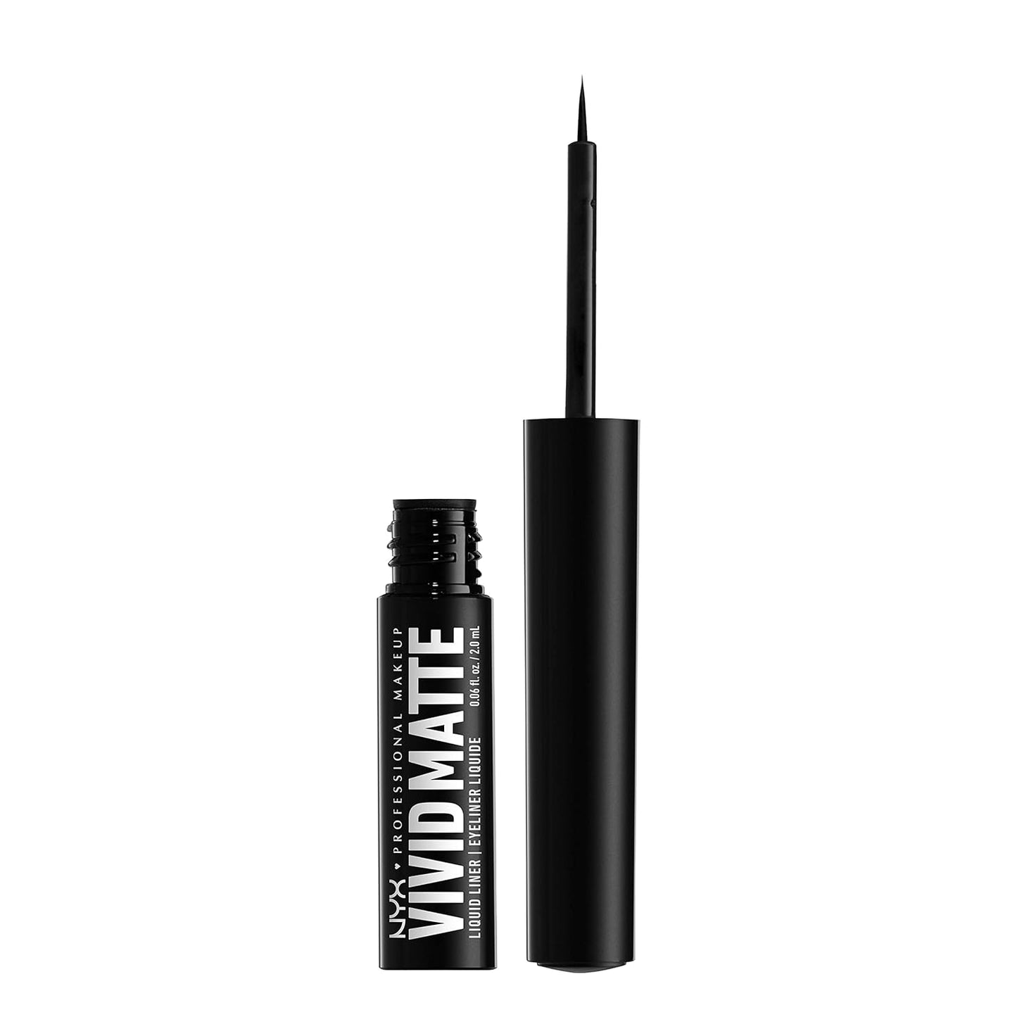 NYX Vivid Matte Liquid Eyeliner - Smear-Resistant Formula with Precise Tip | Black