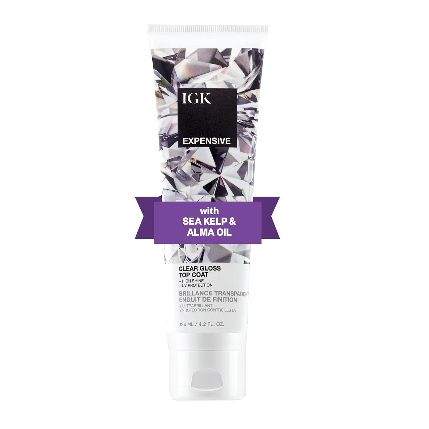 IGK Clear Gloss Top Coat - High Shine Treatment for Soft, Smooth Hair | Revives Color & Controls Frizz | 4.2 Oz