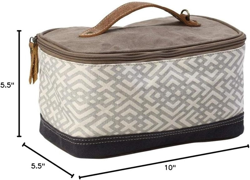 Upcycled Canvas Shaving Kit Bag - Myra Design | Eco-Friendly Travel Organizer