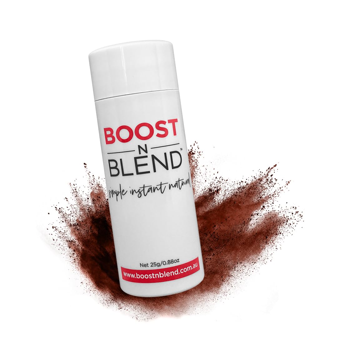 Hair Fibers for Thinning Hair - BOOST N BLEND Cotton Volumizer | Warm Cinnamon Brown (25g/0.88oz)