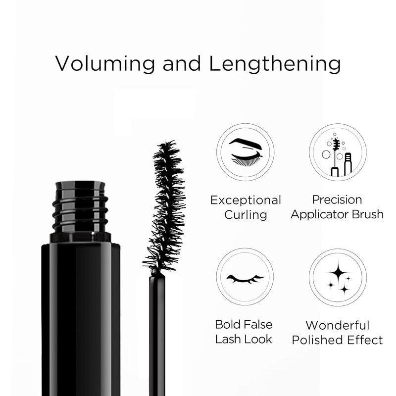 Lord & Berry Prodigious Mascara - Curling & Volumizing, Smudge-Free Formula for False Lash Effect | 0.33 fl oz