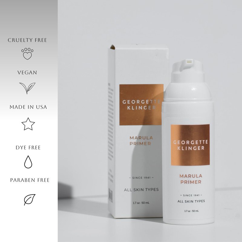 Marula Primer - Vitamin-Rich Hydrating & Gentle Moisturizer, Lightweight Instant Pore Minimizer, Long-Lasting Makeup Base, Smooth Application, Unclogs Pores & Fills Lines -1.7 oz by Georgette Klinger