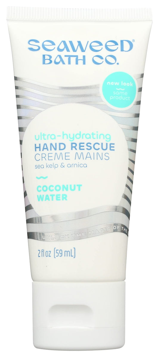 The Seaweed Bath Co. Ultra-Hydrating Hand Rescue, Coconut Water Scent, With Natural Bladderwrack Seaweed, Vegan, Paraben Free, 2 Oz (Pack of 1)