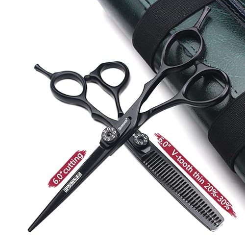 5/5.5/6 Professional Barber Set, with sharp blades that are easy to trim, suitable for hairdressers and hair salons (6-inch -2pc-D)