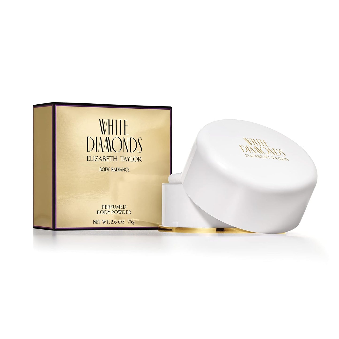 Elizabeth Taylor Body Powder - White Diamonds Fragrance with Puff | 2.6 Oz & Evyan Bath Powder - White Shoulders | 2.6 Oz