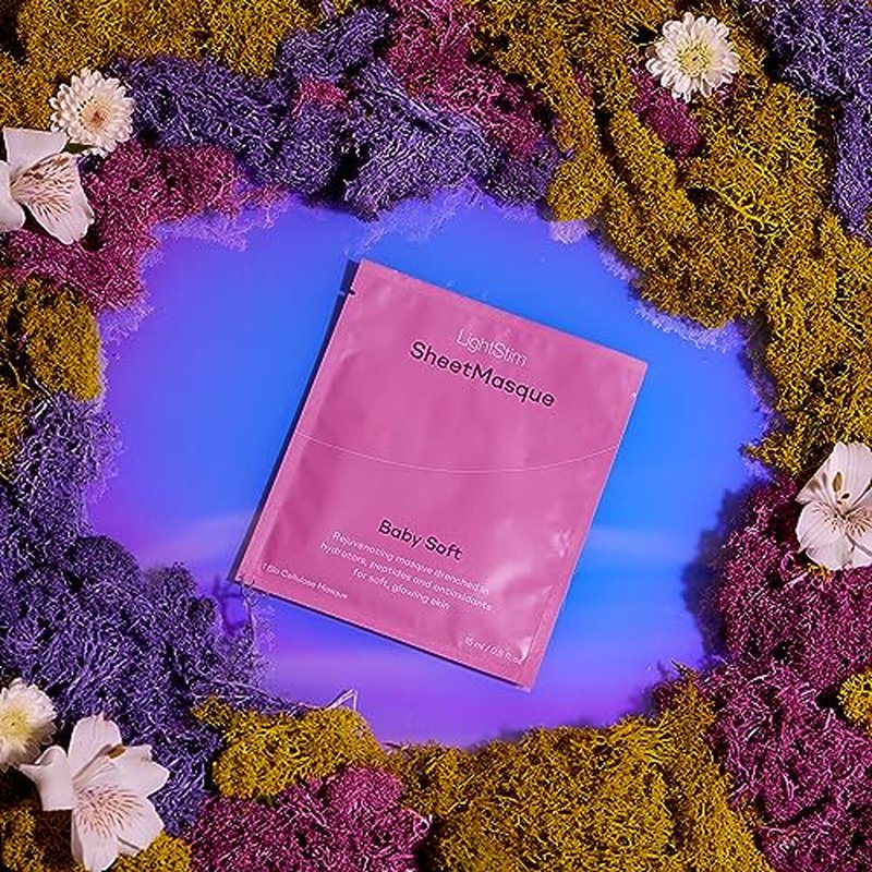 LightStim SheetMasque Rejuvenating, Breathable, Bio Cellulose Mask Drenched in Hydrators, Peptides, and Antioxidants to Soften Lines and Reduce Redness for Glowing, Healthy-Looking Skin