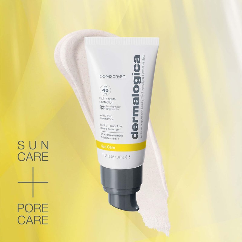 Dermalogica Porescreen Mineral Sunscreen SPF 40 for Face, Sun Protector and Pore Supporting Primer with Zinc Oxide, Multitasking Premakeup Sunblock - 1 fl oz