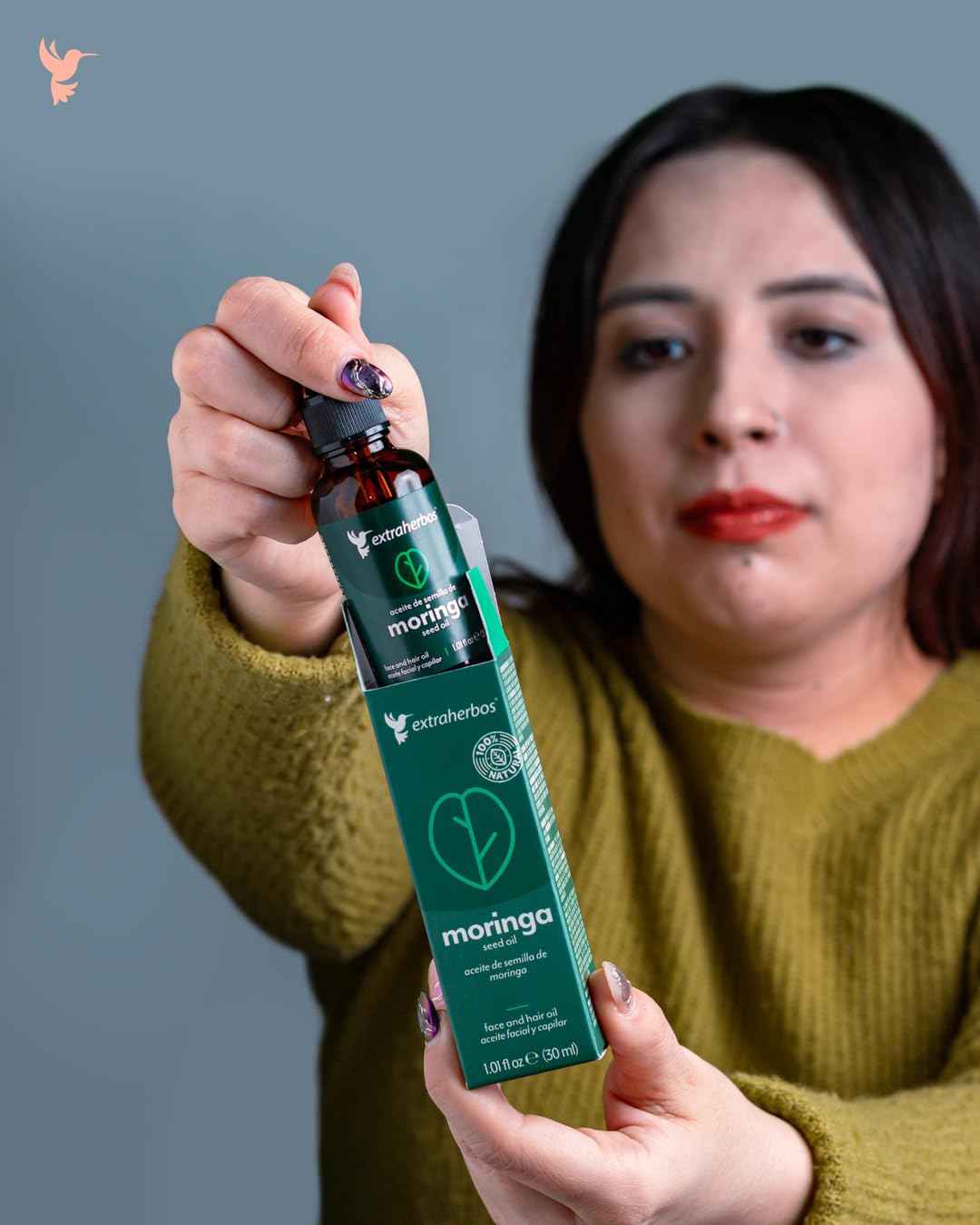 Extraherbos Mexican Moringa Oil - Cold-Pressed from Family Farm - Pure Anti-Aging Face & Hair Oil - Traditional Beauty Formula - 1 fl oz