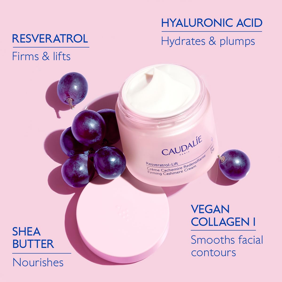 Caudalie Resveratrol-Lift Firming Cashmere Cream, Refillable Jar - 50 mL