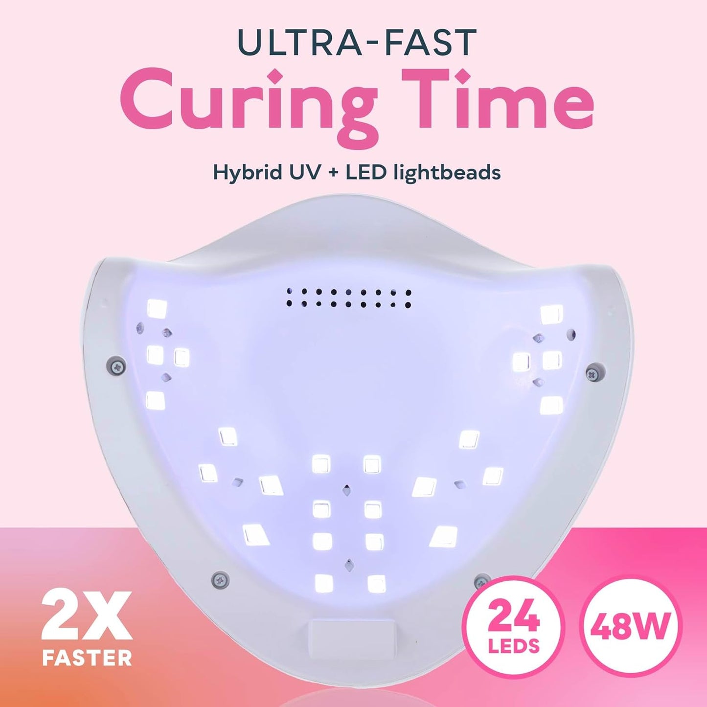 SUNUV UV Light for Nails - User-Friendly Gel Nail Lamp with Pink UV Gloves | Compatible with All Gel Types