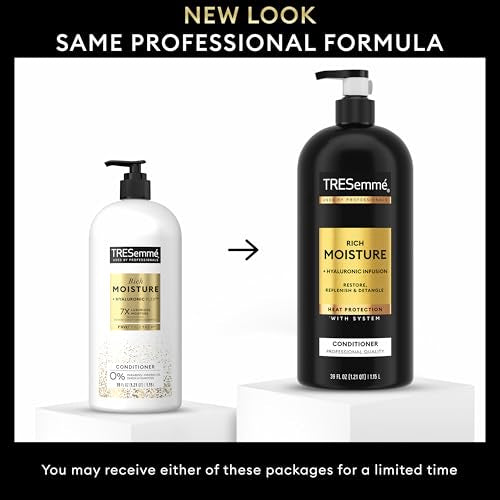 TRESemm? Rich Moisture Moisturizing Conditioner with Pump for Dry Hair Formulated With Pro Style Technology 39 Fl Oz