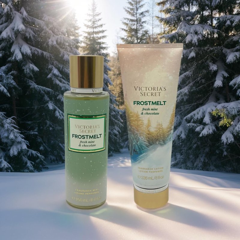 Victoria's Secret FROSTMELT Fragrance Mist & Lotion Set - Full Size 2pc Bundle for Women