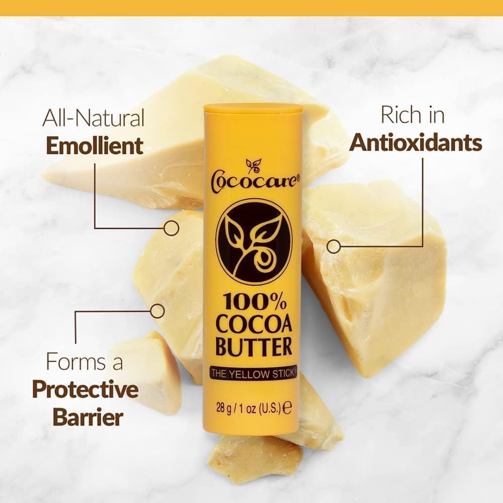 Cocoa Butter Stick - 100% Pure Moisturizing Balm for Skin | 1 oz (Pack of 9)