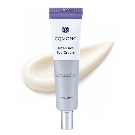 CQMONG Intensive Eye Cream 1.01 fl oz for dark circles, puffiness, wrinkles, fine lines, bags under eyes, dark spots l Natural wood scent l Glutathione, Collagen, 7 Amino Acids, Adenosine l Korean