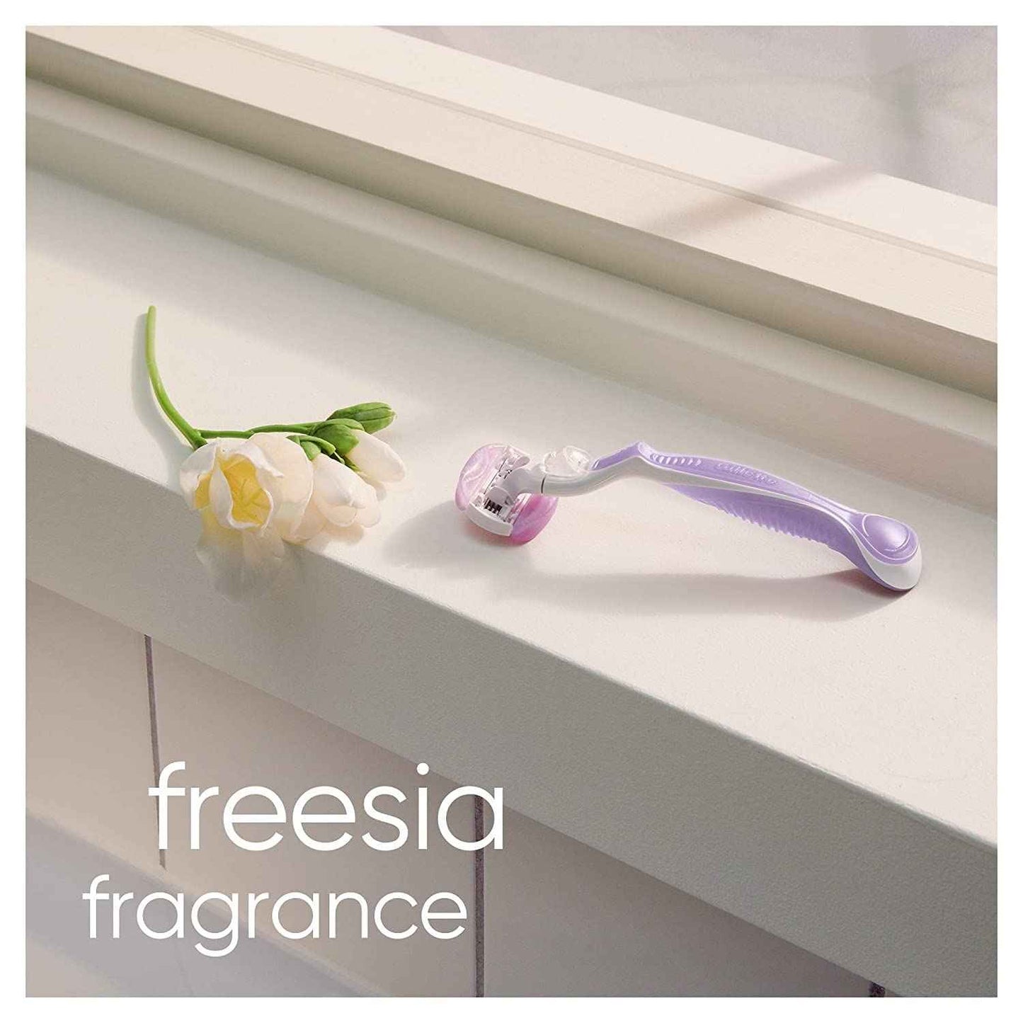 Gillette Venus ComfortGlide Freesia Women's Razor - 1 handle + 2 refills (Pack of 2)